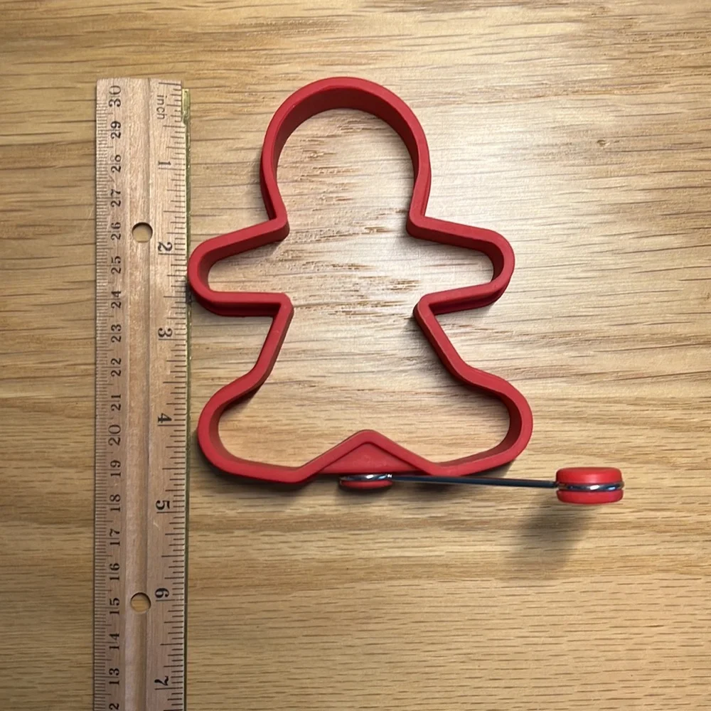 Snowflake and Gingerbread Man Silicon Pancake Mold - Holiday Christmas
